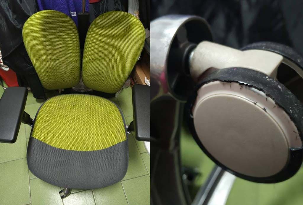 雙背椅更換椅輪