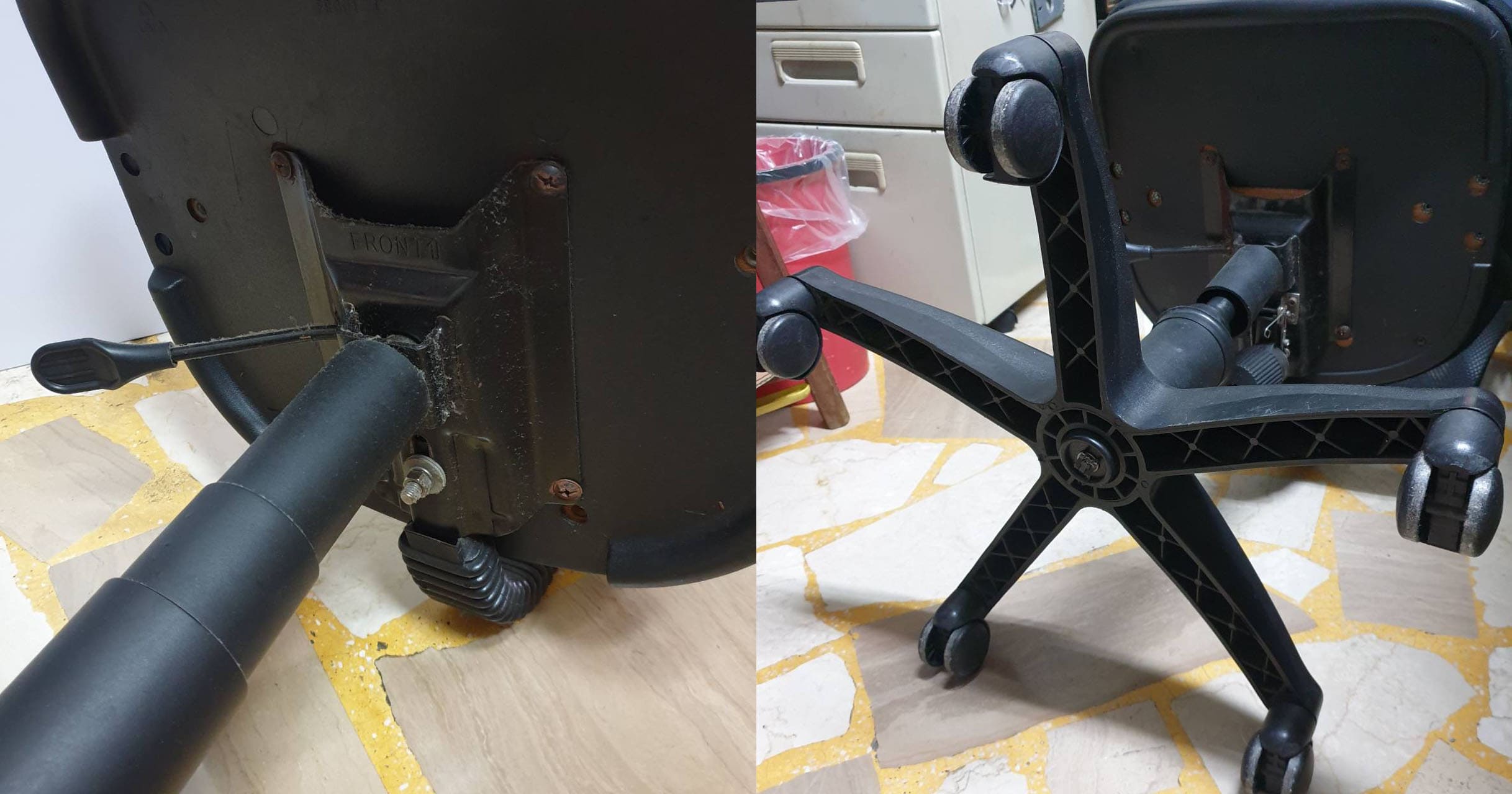 兩張電腦椅維修