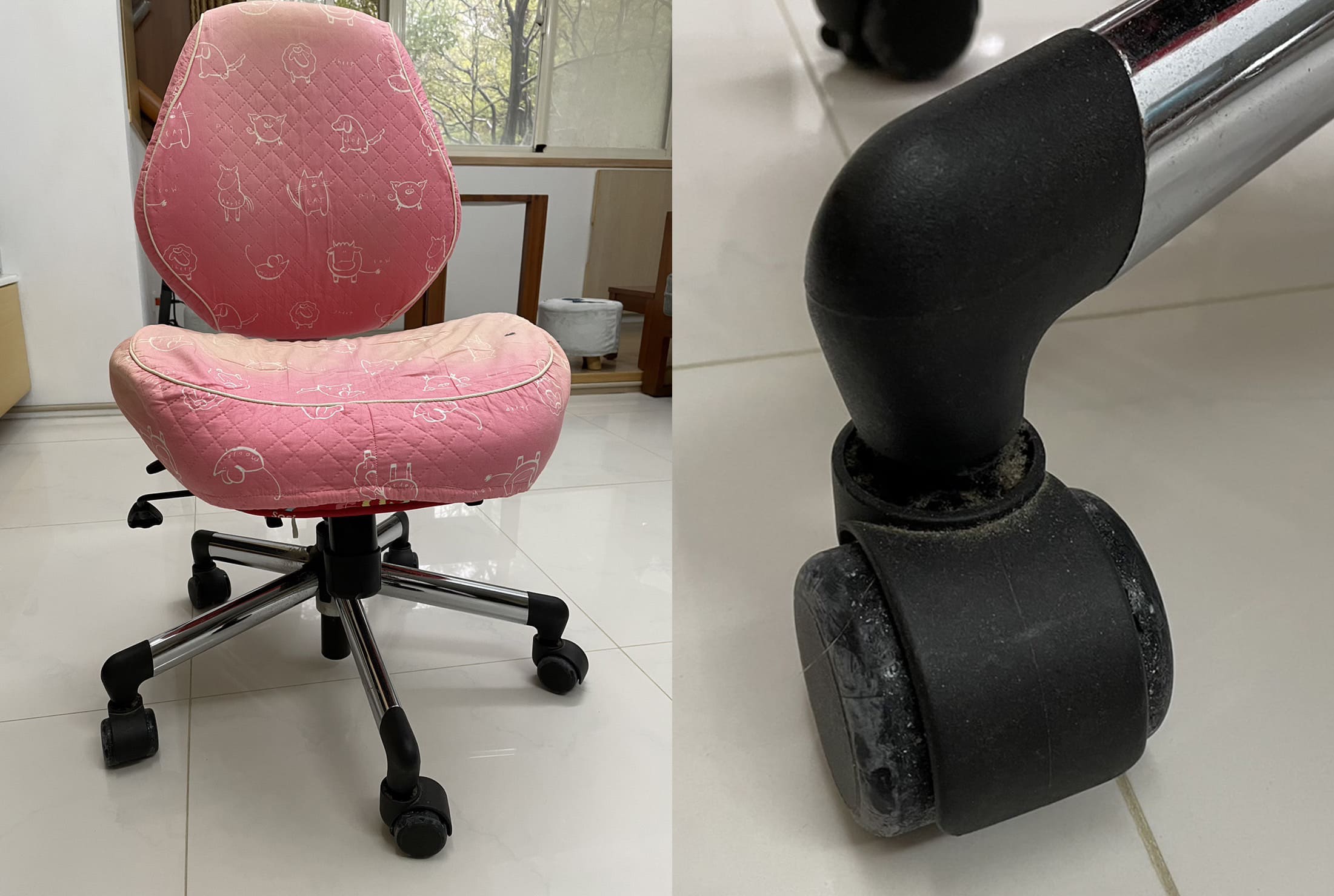 兒童椅更換輪子