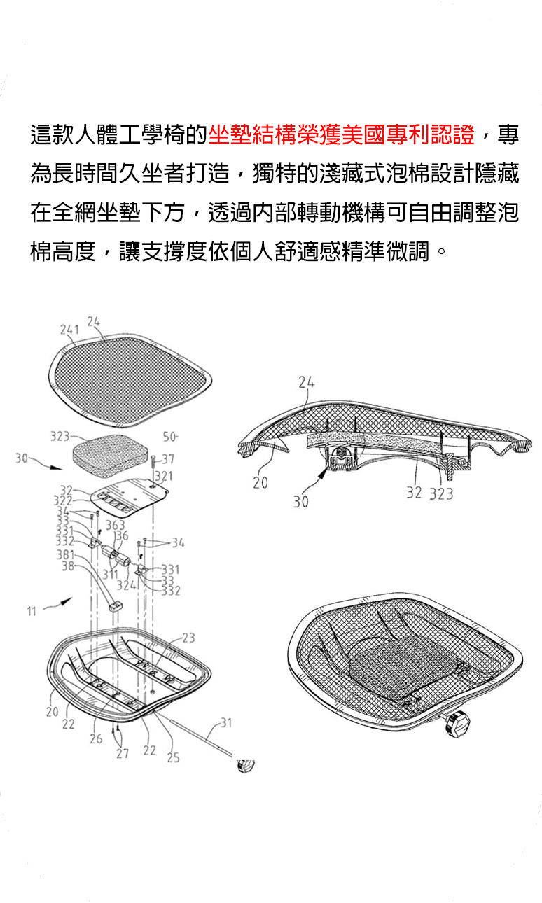 特級人體工學全網椅 7011