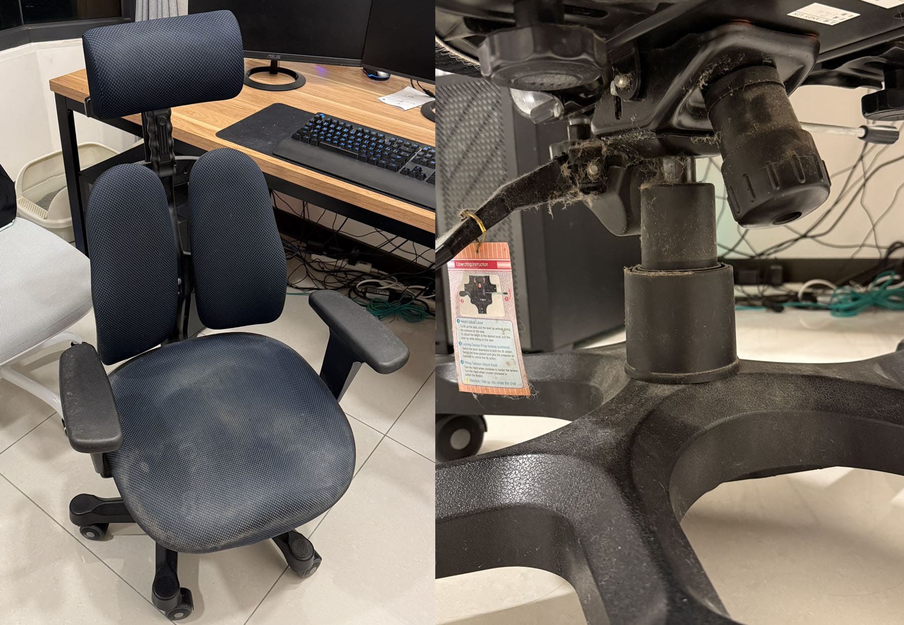 雙背椅氣壓棒到府更換，台灣好椅專業維修服務